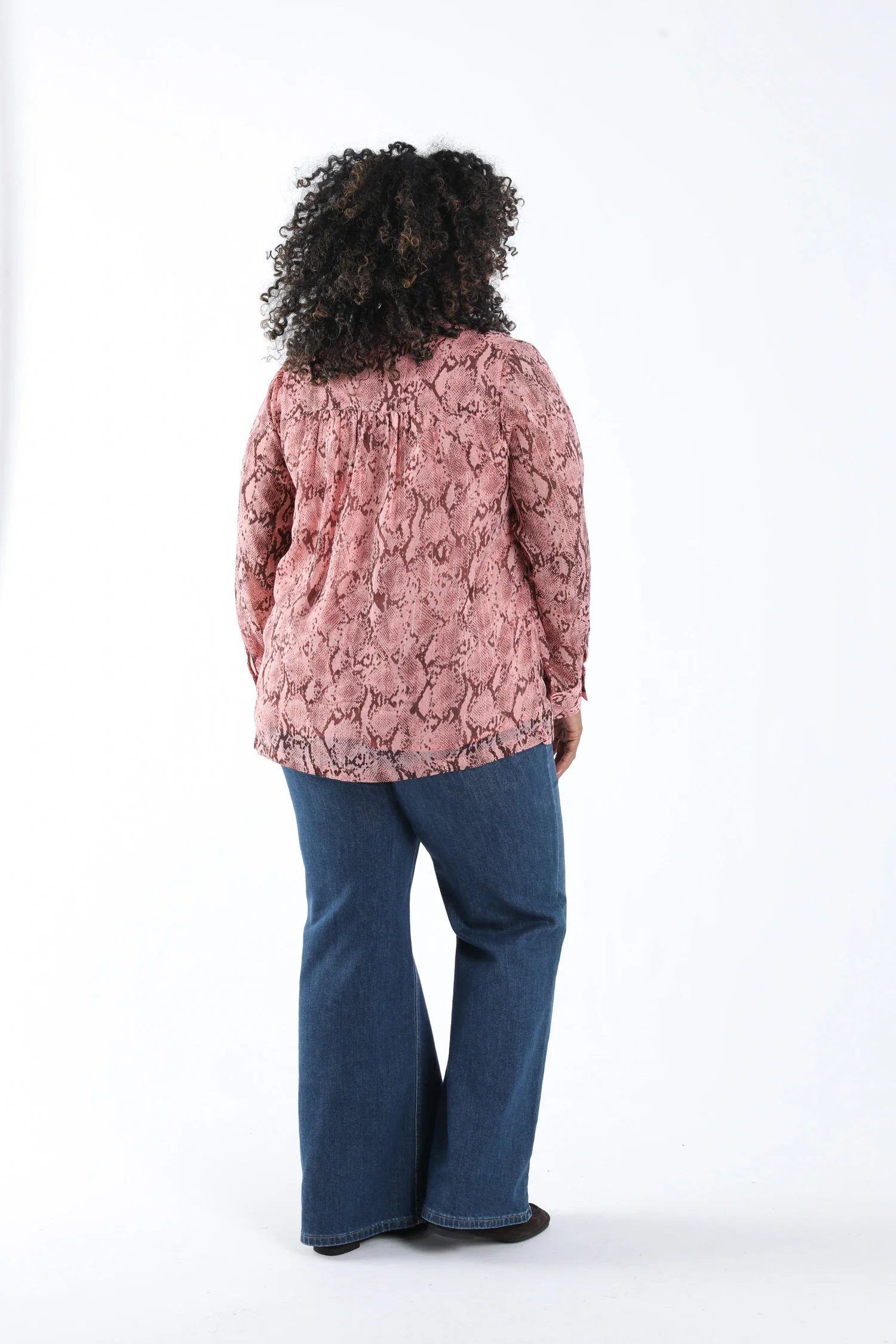 Blouse imprimé serpent avec lurex