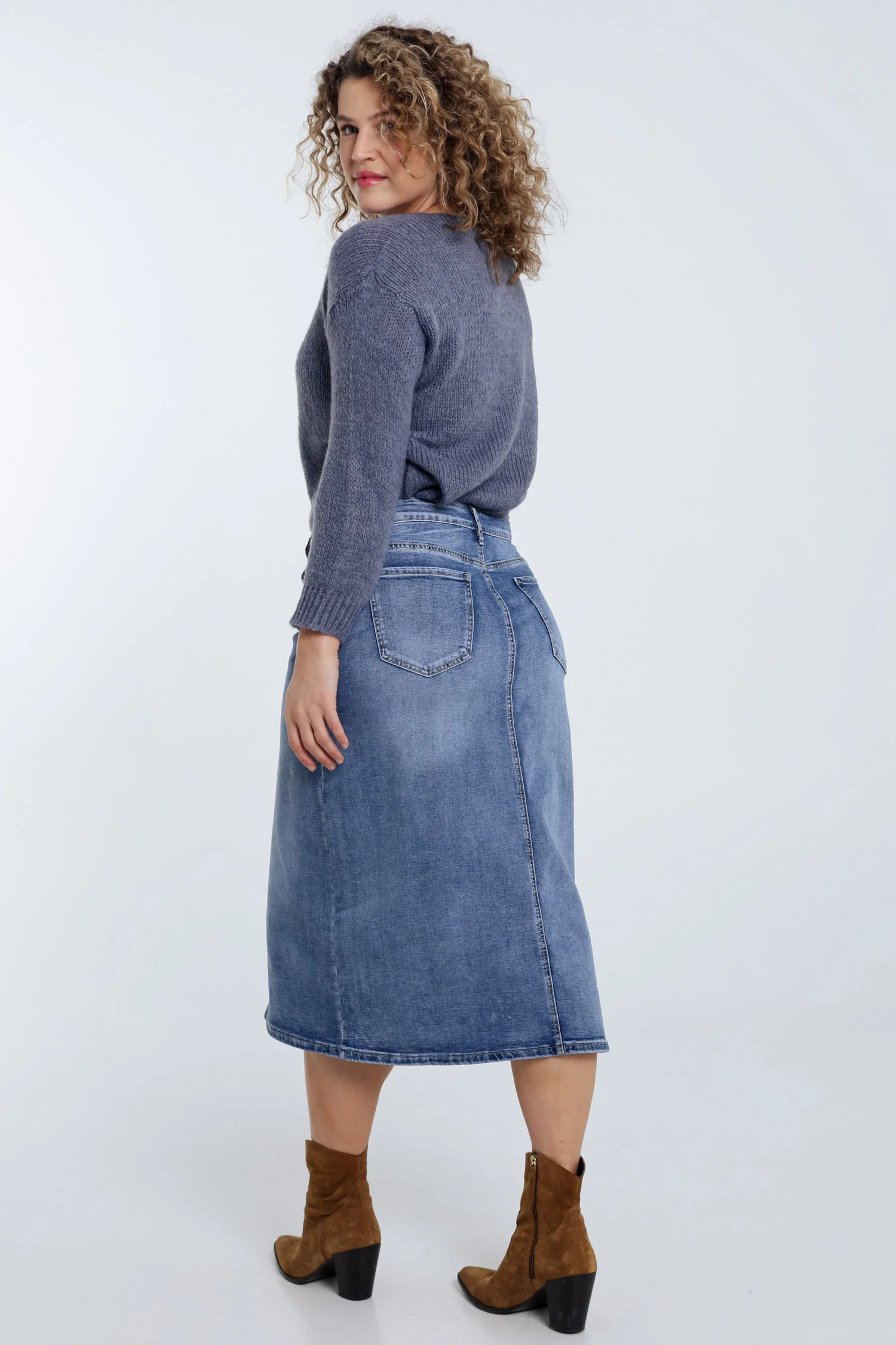 Jupe en jeans avec fente