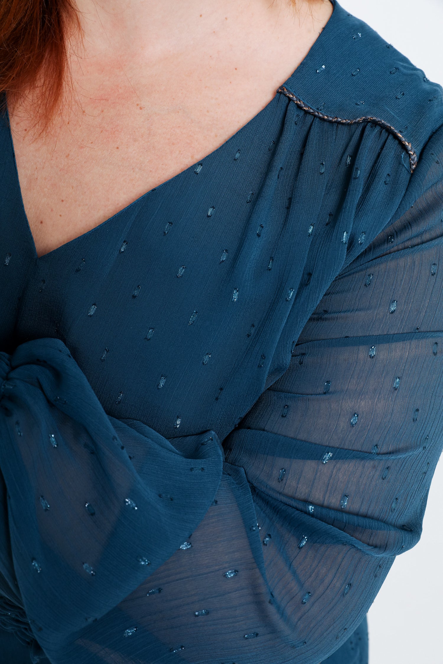 Robe en voile avec plumetis – Image 4