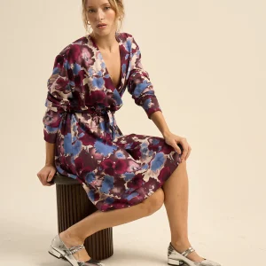 Robe imprimée à col V