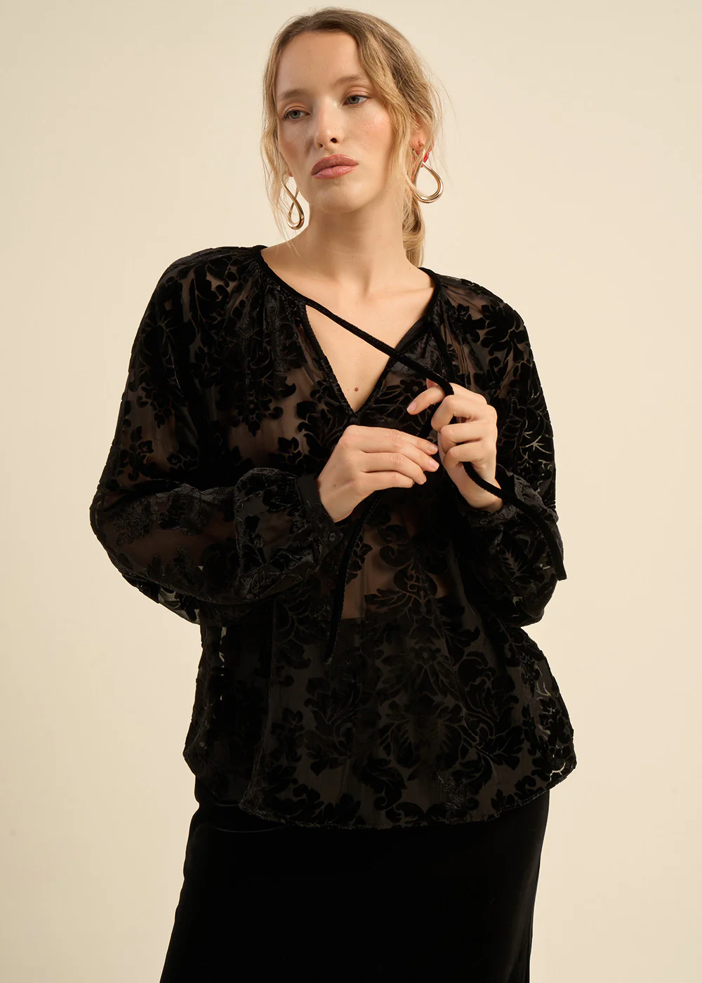 Blouse en velours