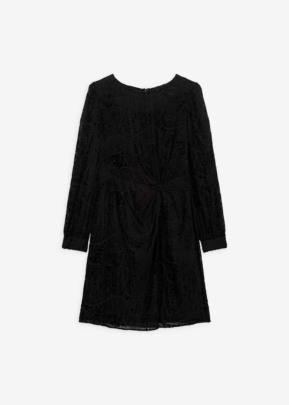 Robe courte en velours dévoré – Image 7