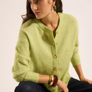 Gilet cardigan ample à col rond