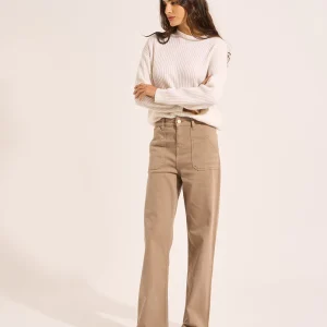 Pantalon coupe large en coton