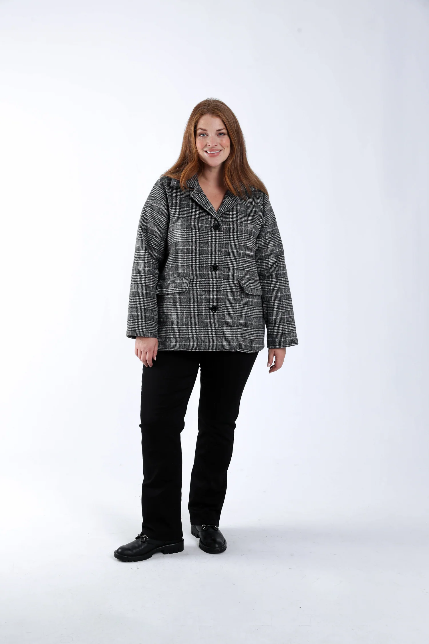 Manteau court à carreaux – Image 5