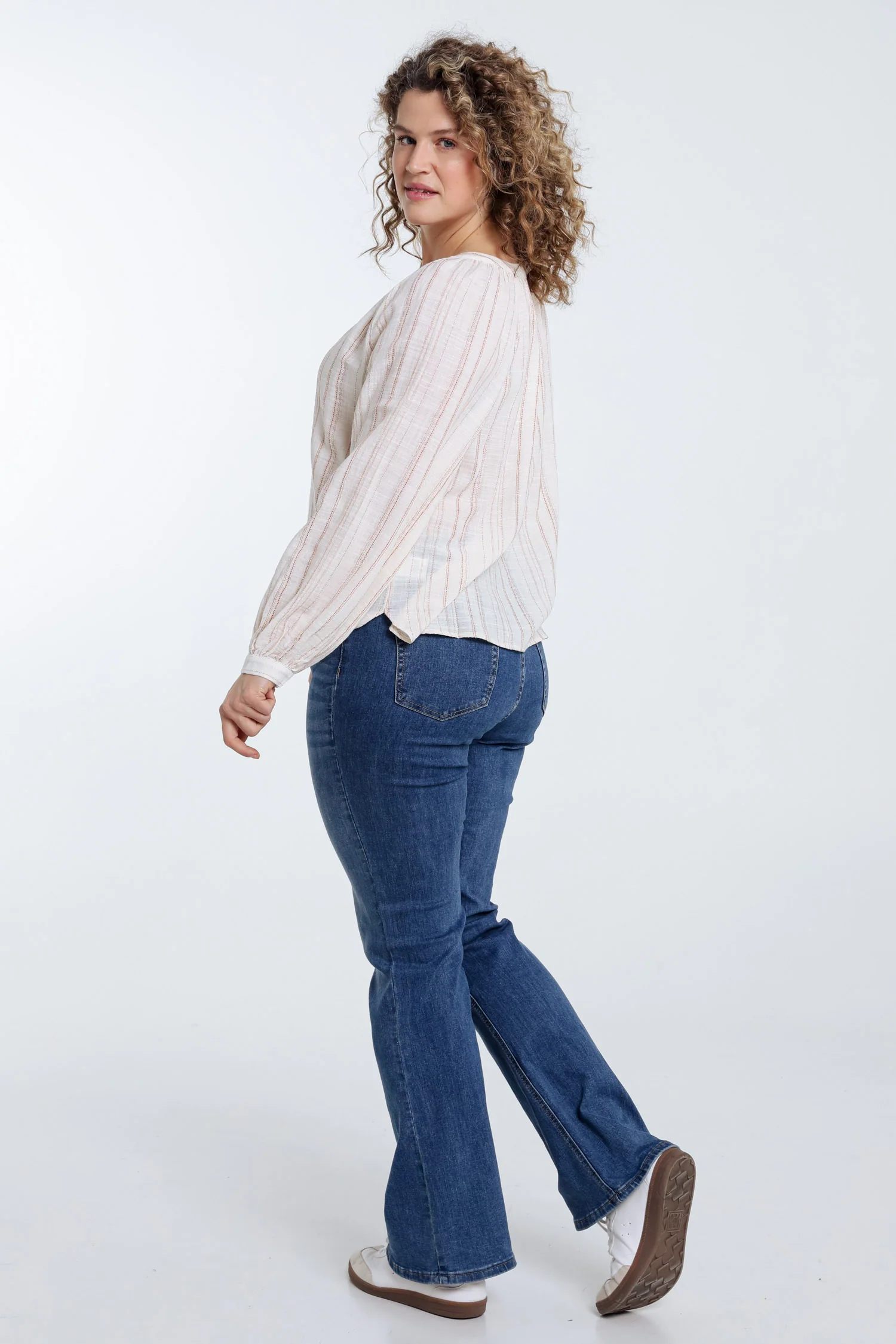 Blouse rayée avec lurex
