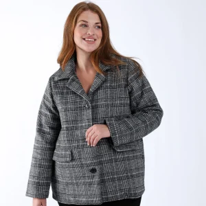 Manteau court à carreaux