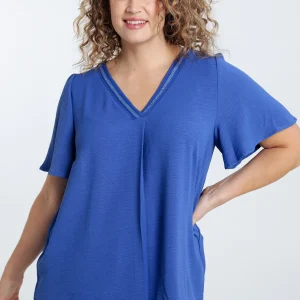 Blouse unie détail lurex