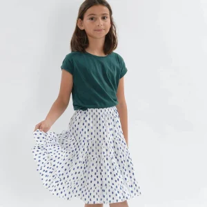 Jupe Arles Fillette Mosca Blanc Bleu