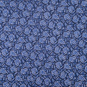 Tissu au mètre Petit Cachemire bleu