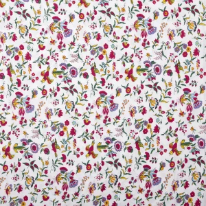 Tissu au mètre Chaffarcani Blanc Rose