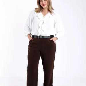 Pantalon large en velours côtelé