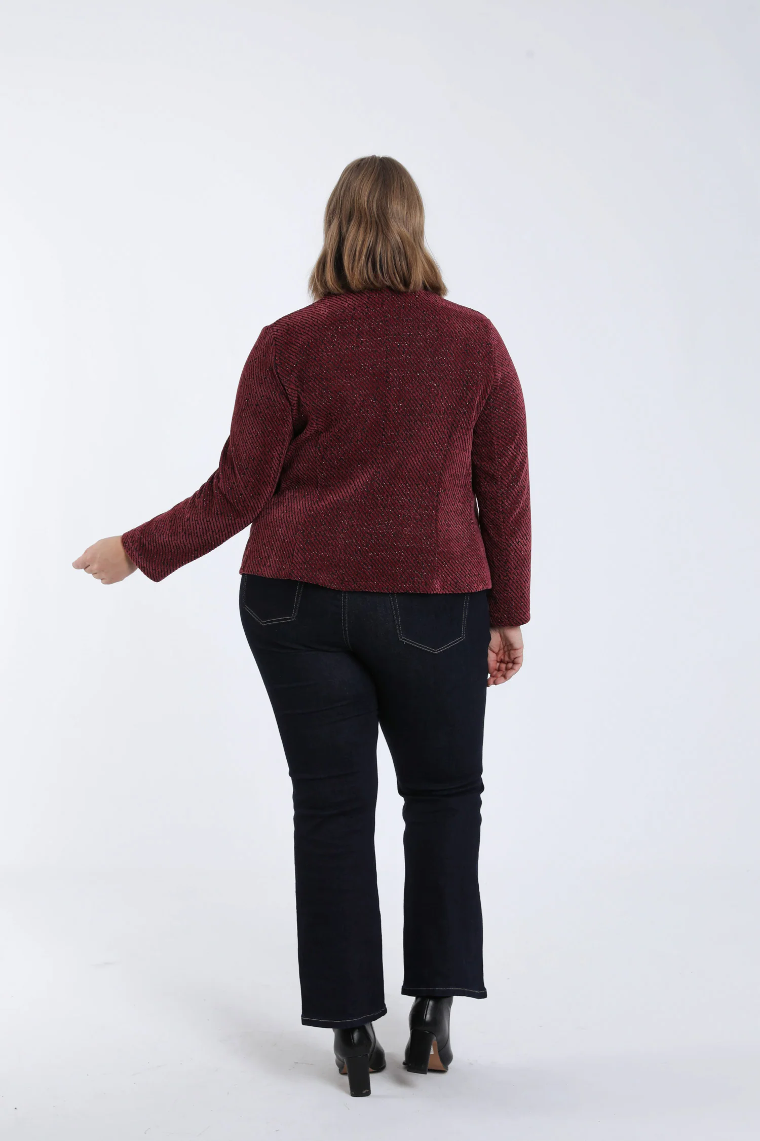 Veste jacquard bicolore avec lurex – Image 2