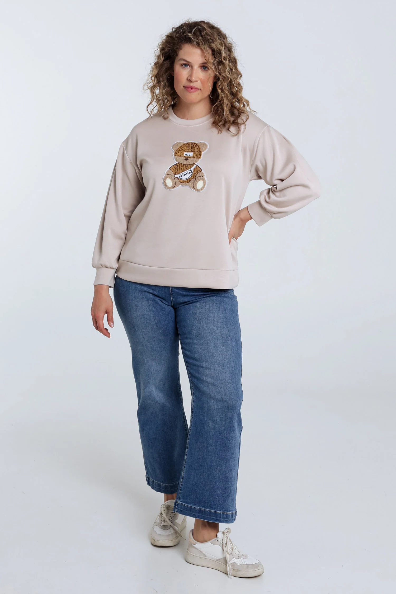 Sweat uni avec ourson – Image 7