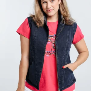 Veste en jean zippée