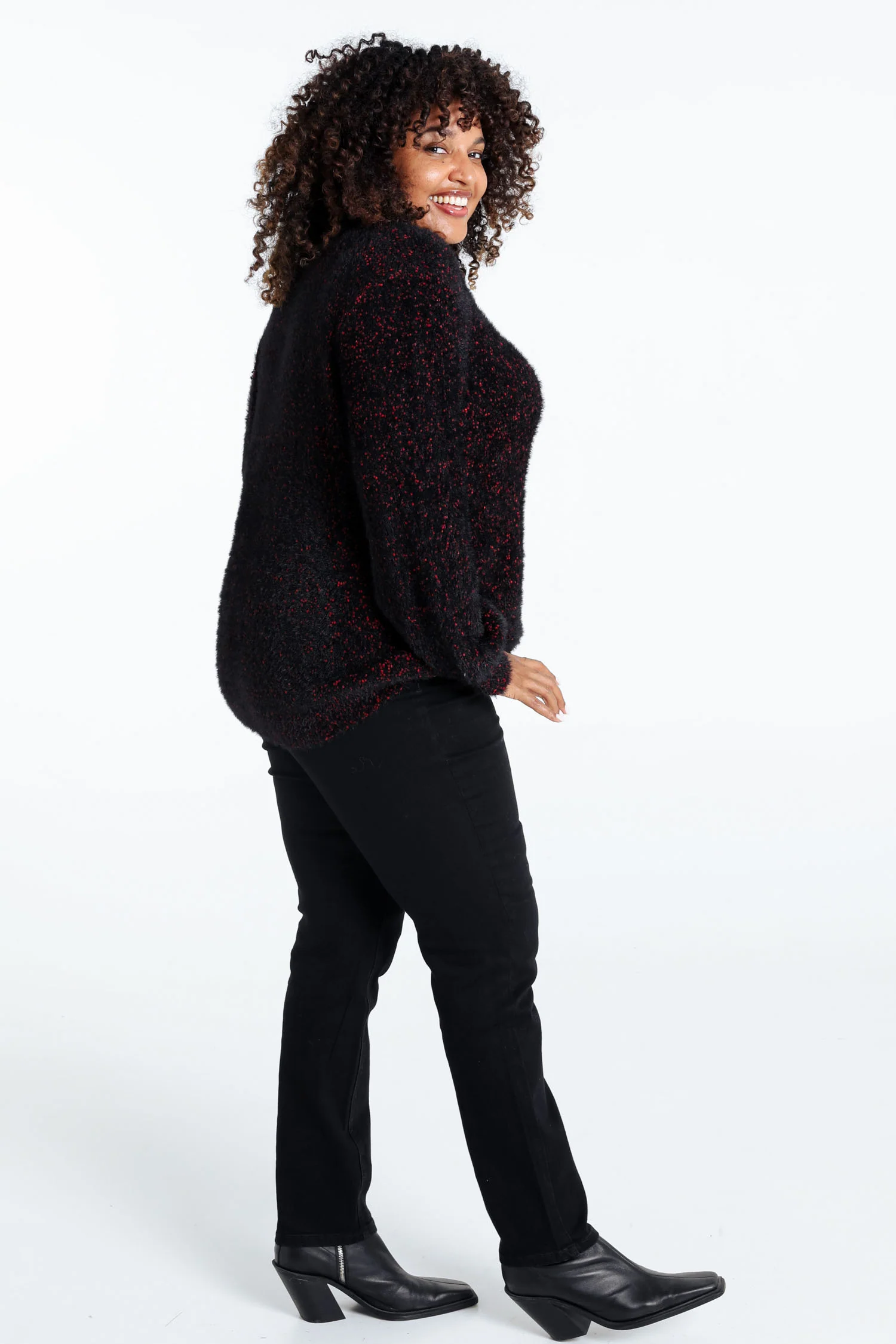 Pull maille pop-corn uni