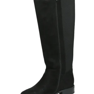 Bottes cavalières plates en suédine