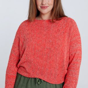 Pull maille fantaisie uni