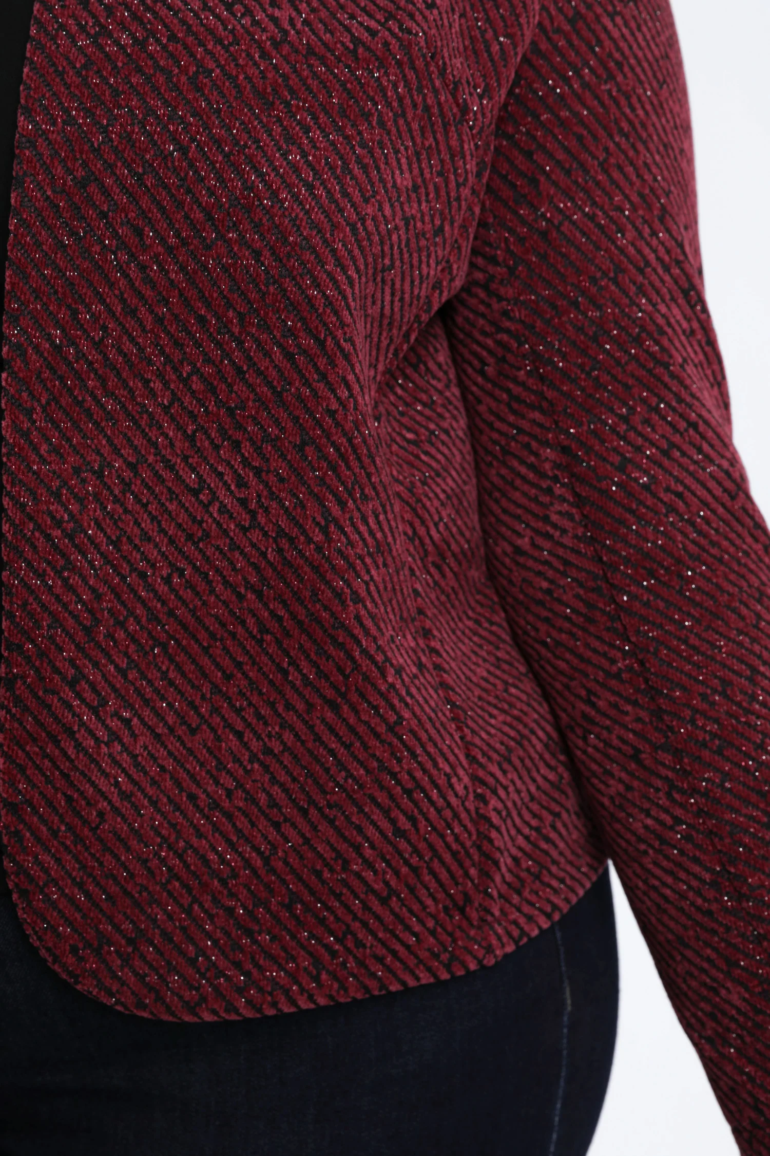 Veste jacquard bicolore avec lurex – Image 4