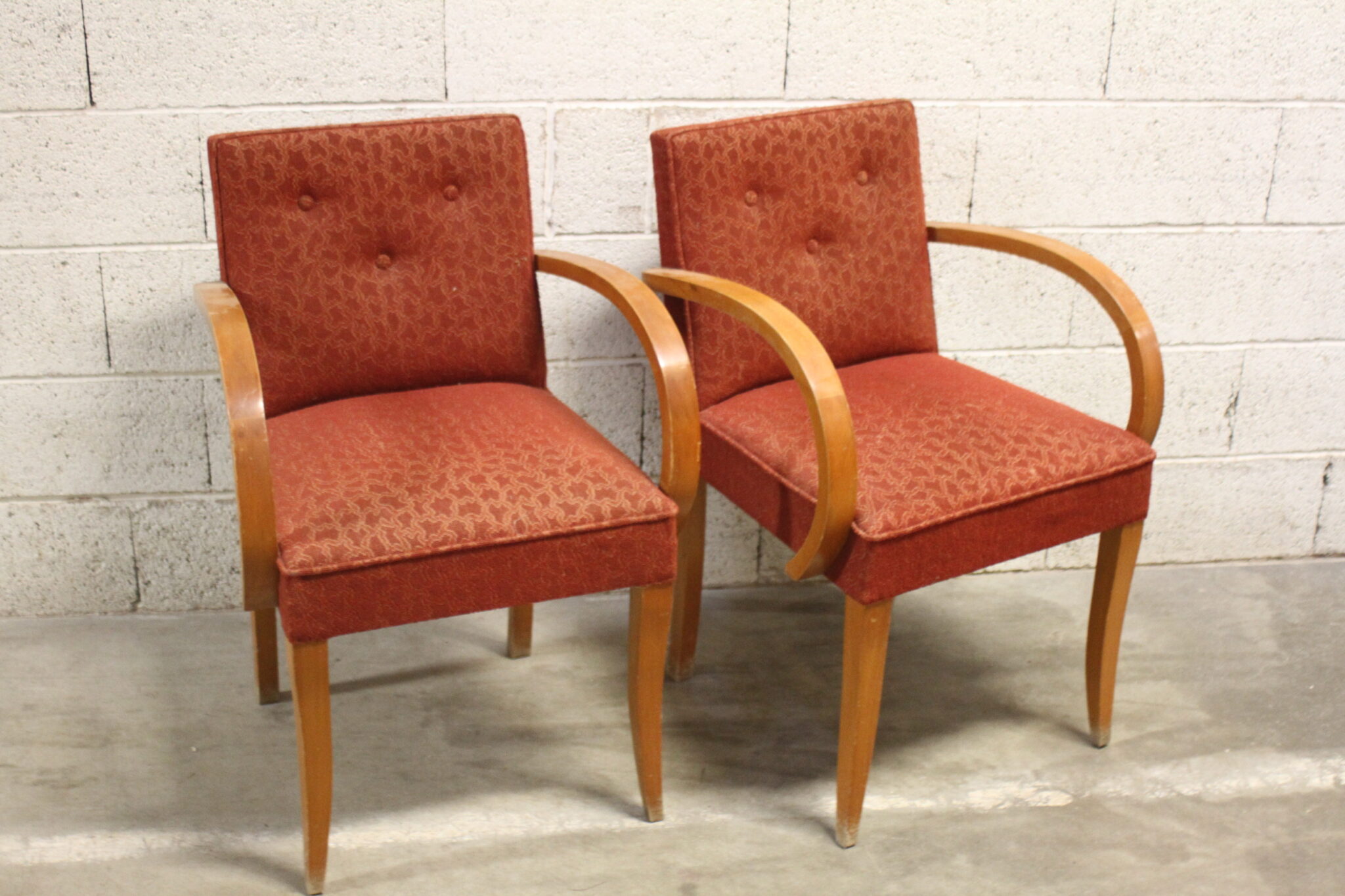 Paire d’anciens fauteuils bridge